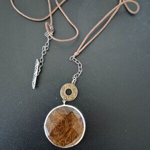 Retired Silpada Amber Waves Pendant Necklace 18''